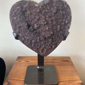 Medium Druzy Stone- Heart on Stand