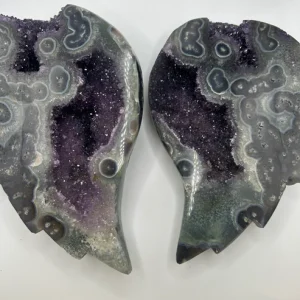 Large Amethyst Stone-Pair of Wings
