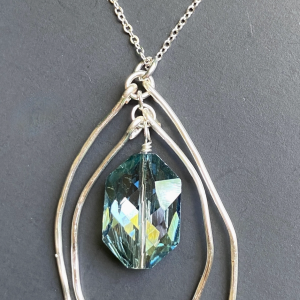 Hammered Silver Multi Layered Necklace
