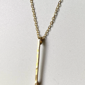 Gold Bar Round Green Faceted Crystal Pendant Necklace Chain