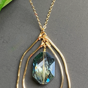 Hammered Gold Multi Layered Necklace